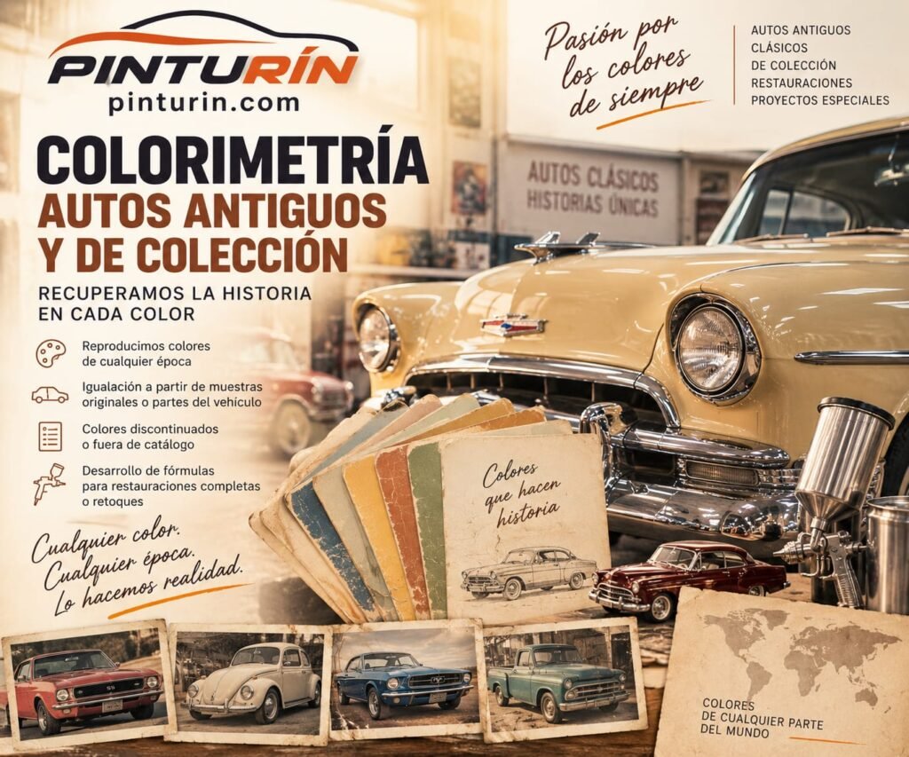 Colorimetría autos antiguos de colección
