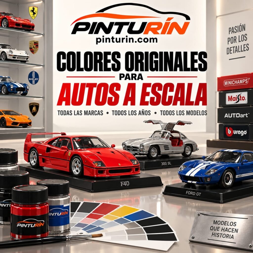 Colores originales para autos a escala
